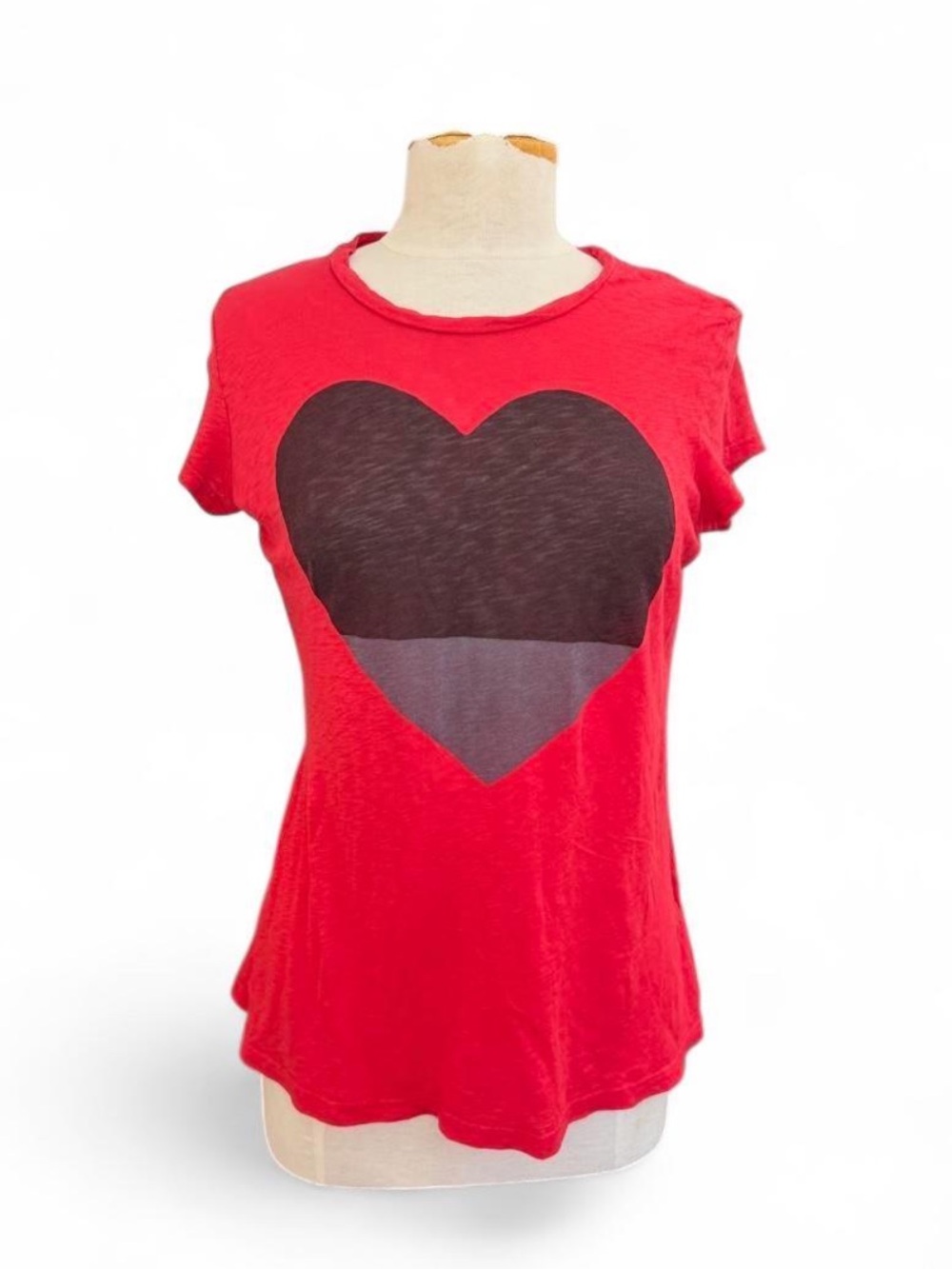 SUNDRY Red Heart Graphic Tee Pima Cotton Size 2 (Medium)
